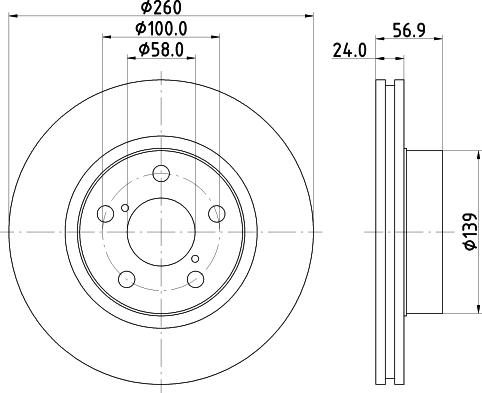 HELLA 8DD 355 105-321 - Тормозной диск unicars.by