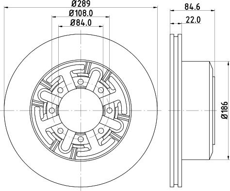 HELLA 8DD 355 105-791 - Тормозной диск unicars.by