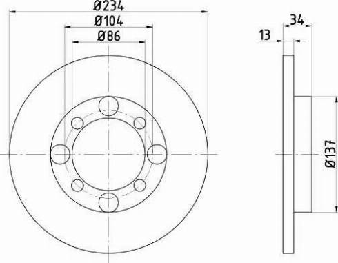 HELLA 8DD 355 105-781 - Тормозной диск unicars.by