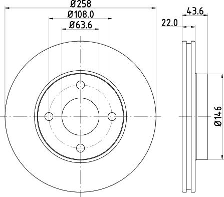 HELLA 8DD 355 106-431 - Тормозной диск unicars.by