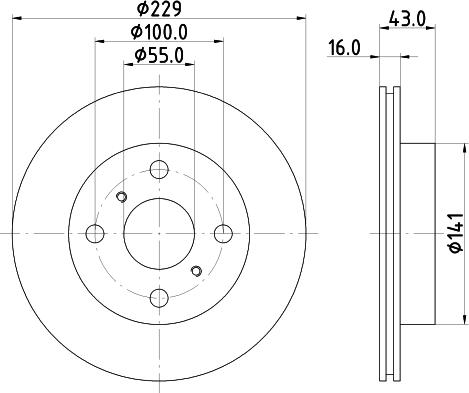 HELLA 8DD 355 106-631 - Тормозной диск unicars.by