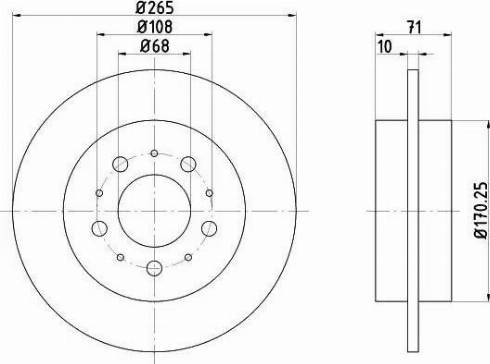 HELLA 8DD 355 106-621 - Тормозной диск unicars.by