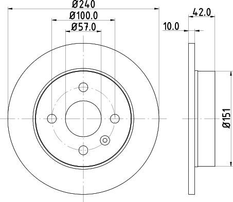 HELLA 8DD 355 106-091 - Тормозной диск unicars.by