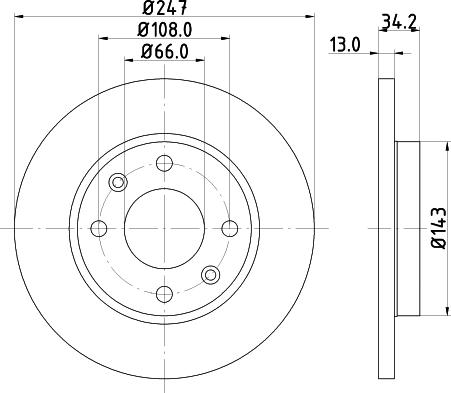 HELLA 8DD 355 124-081 - Тормозной диск unicars.by