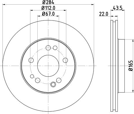 HELLA 8DD 355 100-941 - Тормозной диск unicars.by