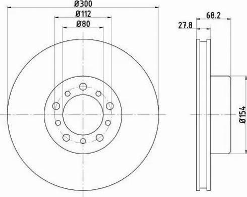 HELLA 8DD 355 100-981 - Тормозной диск unicars.by