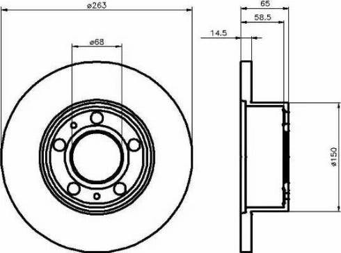 HELLA 8DD 355 100-451 - Тормозной диск unicars.by