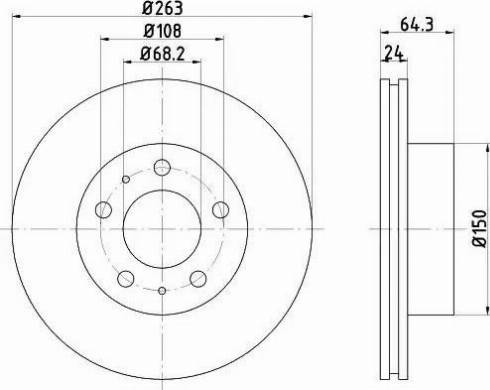 HELLA 8DD 355 100-461 - Тормозной диск unicars.by