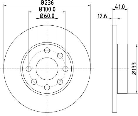 HELLA 8DD 355 100-431 - Тормозной диск unicars.by