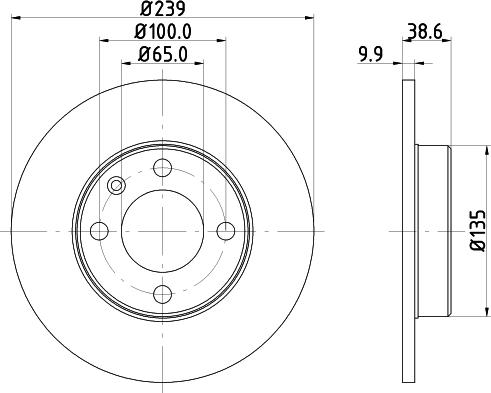 HELLA 8DD 355 100-051 - Тормозной диск unicars.by