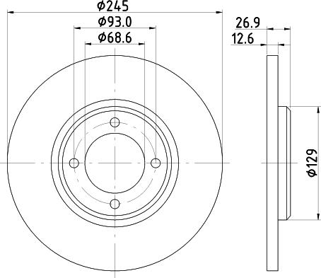 HELLA 8DD 355 100-021 - Тормозной диск unicars.by