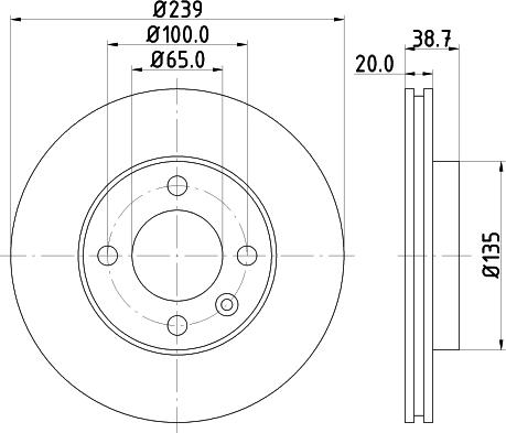 HELLA 8DD 355 100-191 - Тормозной диск unicars.by