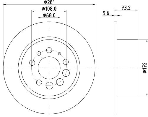 HELLA 8DD 355 100-891 - Тормозной диск unicars.by