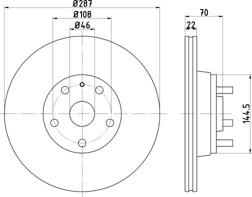 HELLA 8DD 355 100-871 - Тормозной диск unicars.by