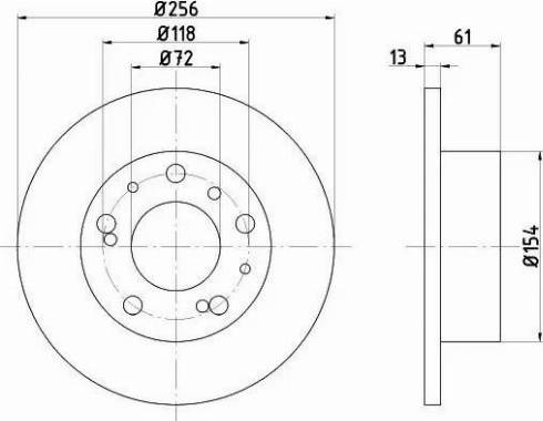 HELLA 8DD 355 100-701 - Тормозной диск unicars.by