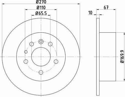 HELLA 8DD 355 101-431 - Тормозной диск unicars.by