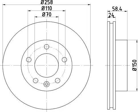 HELLA 8DD 355 101-421 - Тормозной диск unicars.by