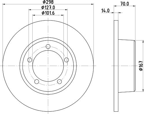 HELLA 8DD 355 101-591 - Тормозной диск unicars.by