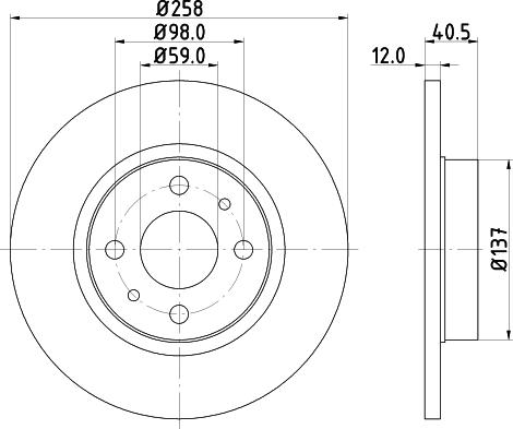 HELLA 8DD 355 101-621 - Тормозной диск unicars.by