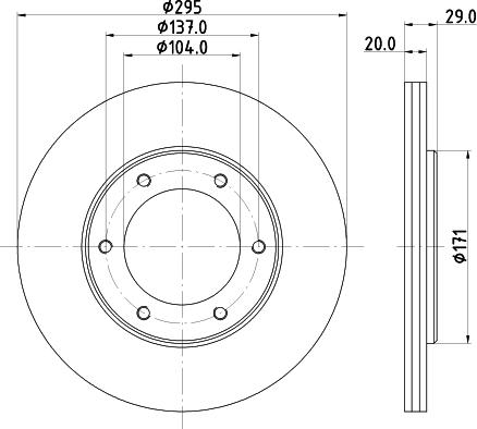 HELLA 8DD 355 101-191 - Тормозной диск unicars.by