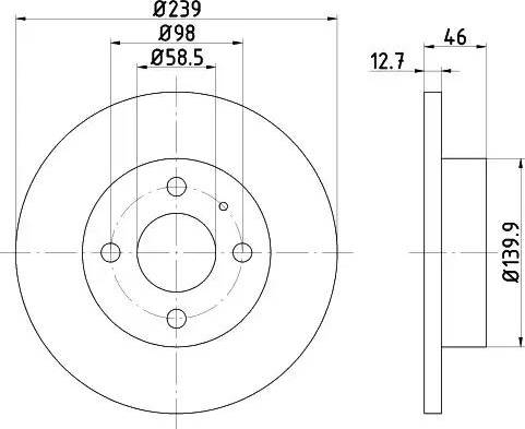 HELLA 8DD 355 101-861 - Тормозной диск unicars.by