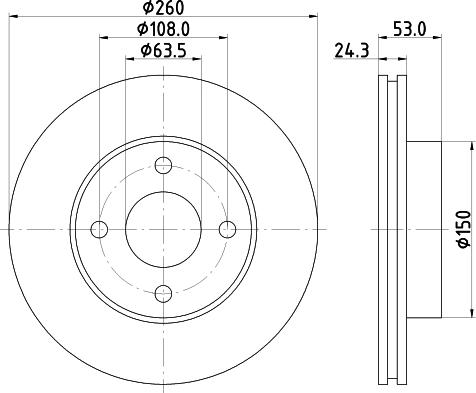 HELLA 8DD 355 101-391 - Тормозной диск unicars.by