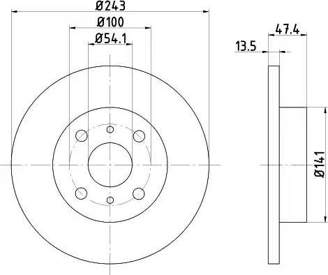 HELLA 8DD 355 101-301 - Тормозной диск unicars.by