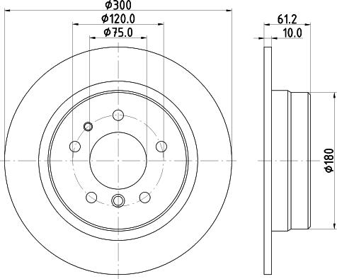 HELLA 8DD 355 101-732 - Тормозной диск unicars.by