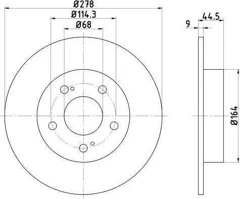 HELLA 8DD 355 108-541 - Тормозной диск unicars.by