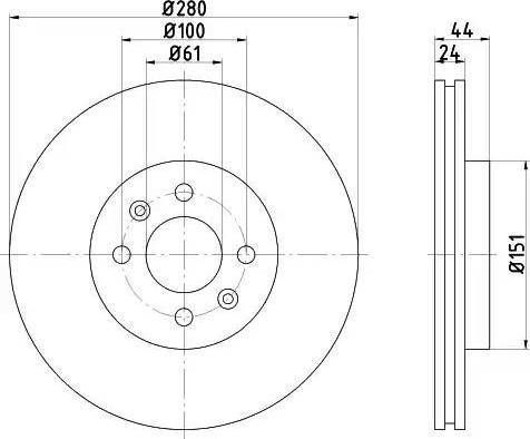 HELLA 8DD 355 108-651 - Тормозной диск unicars.by