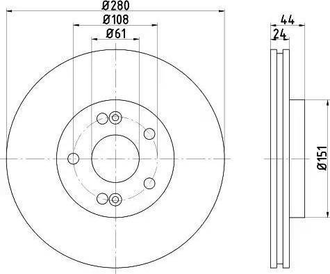 HELLA 8DD 355 108-631 - Тормозной диск unicars.by