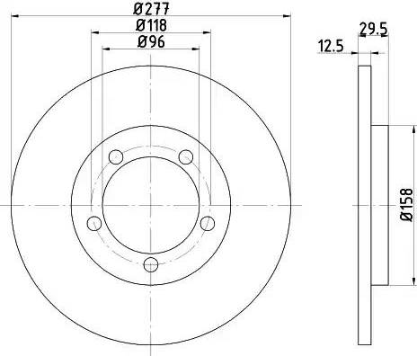 HELLA 8DD 355 108-671 - Тормозной диск unicars.by