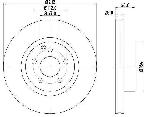 HELLA 8DD 355 121-241 - Тормозной диск unicars.by