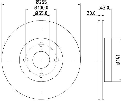 HELLA 8DD 355 108-881 - Тормозной диск unicars.by