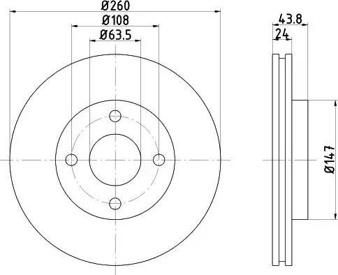 HELLA 8DD 355 103-431 - Тормозной диск unicars.by