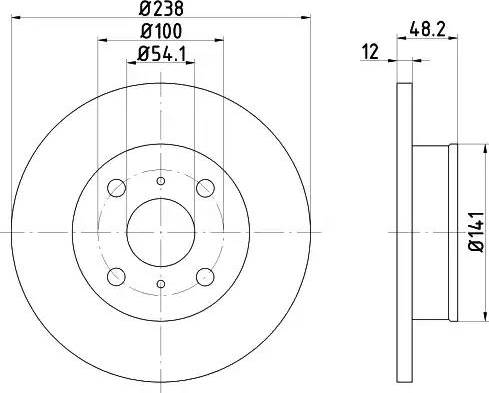 HELLA 8DD 355 103-551 - Тормозной диск unicars.by