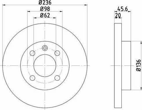 HELLA 8DD 355 103-571 - Тормозной диск unicars.by