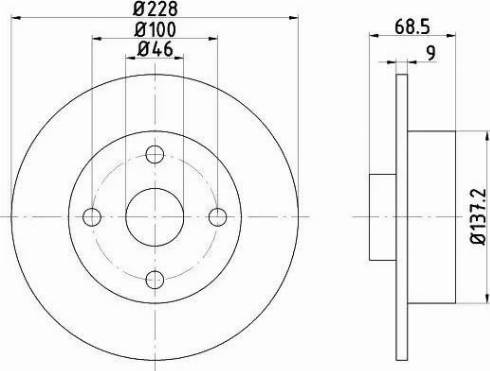 HELLA 8DD 355 103-621 - Тормозной диск unicars.by