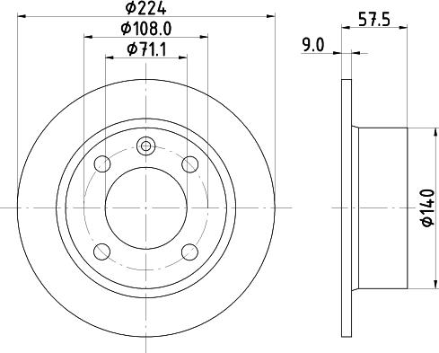 HELLA 8DD 355 103-011 - Тормозной диск unicars.by