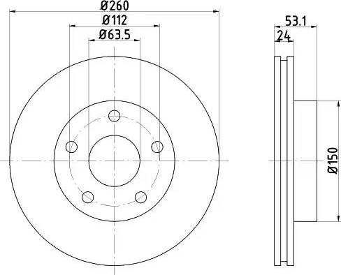 HELLA 8DD 355 103-801 - Тормозной диск unicars.by