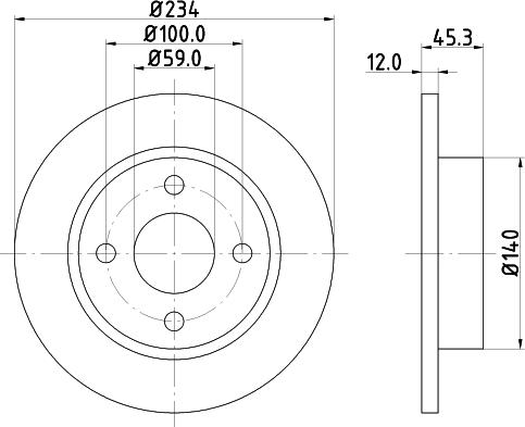 HELLA 8DD 355 103-341 - Тормозной диск unicars.by