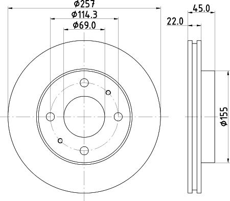 HELLA 8DD 355 103-291 - Тормозной диск unicars.by