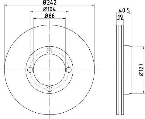 HELLA 8DD 355 103-271 - Тормозной диск unicars.by