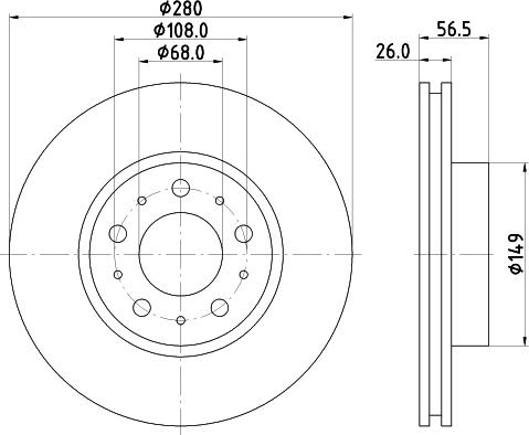 HELLA 8DD 355 102-541 - Тормозной диск unicars.by