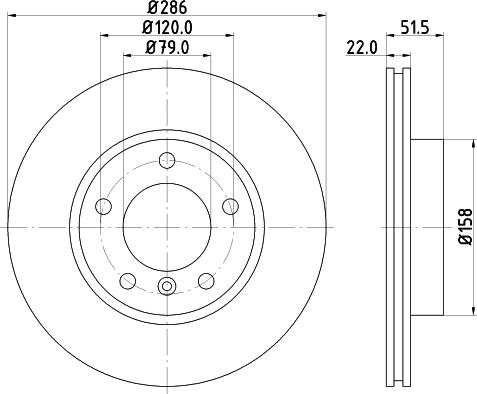 HELLA 8DD 355 102-581 - Тормозной диск unicars.by