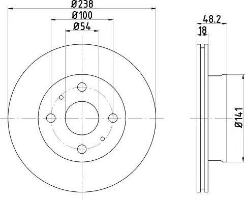 HELLA 8DD 355 102-611 - Тормозной диск unicars.by