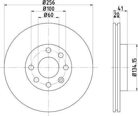 HELLA 8DD 355 102-681 - Тормозной диск unicars.by