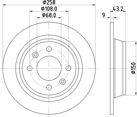 HELLA 8DD 355 122-342 - Тормозной диск unicars.by