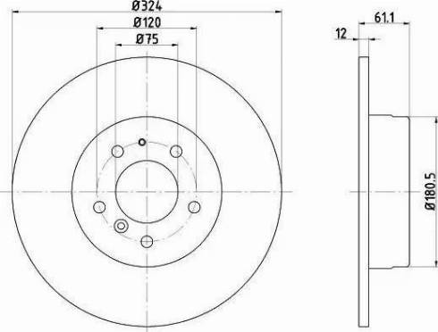 HELLA 8DD 355 102-881 - Тормозной диск unicars.by