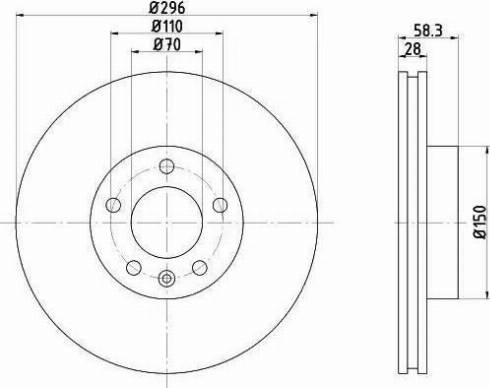 HELLA 8DD 355 102-831 - Тормозной диск unicars.by